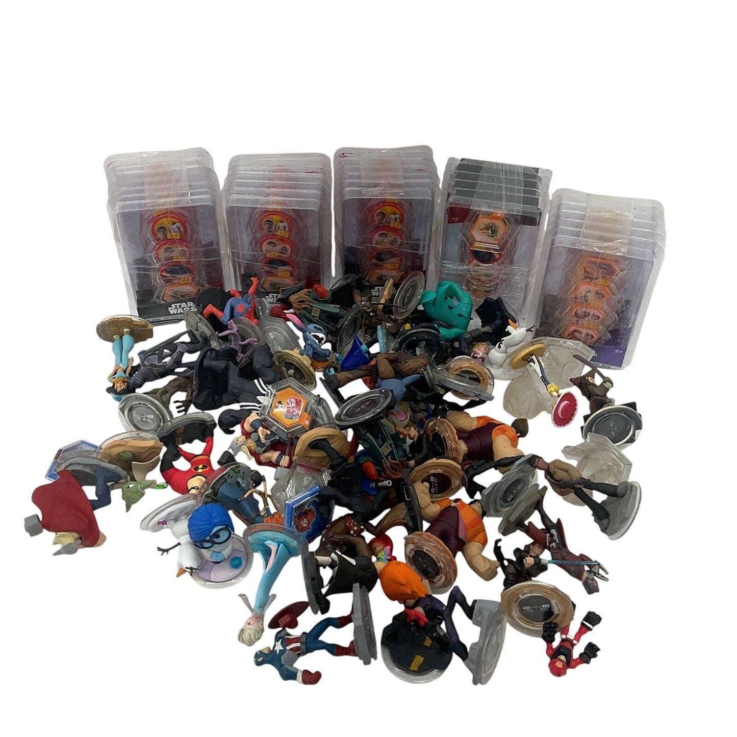 12 lbs Preowned Mixed Disney Character Infinity Star Wars Marvel Toy Figures LOT - Warehouse Toys