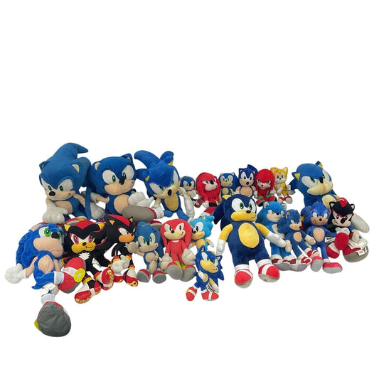 12lb Lot Vintage & New Sonic The Hedgehog Plush Knuckles Tails Shadow Preowned - Warehouse Toys