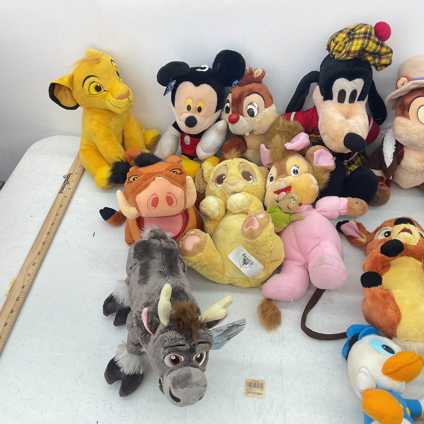 12lb Mixed Lot Vintage New Disney Plush Stuffed Animal Lion King Mickey Preowned - Warehouse Toys