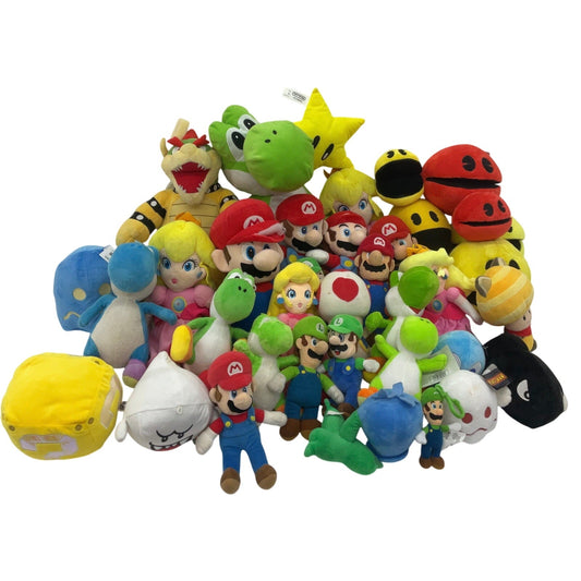 13 lbs Mixed Preowned LOT Nintendo Pacman Super Mario Stuffed Animals Plush - Warehouse Toys