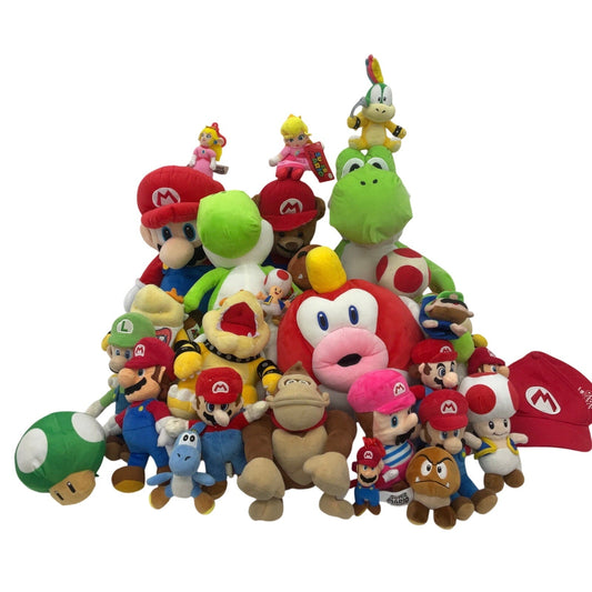 13 lbs Mixed Preowned LOT Nintendo Super Mario Cheep - Cheep Yoshi Plush Dolls - Warehouse Toys