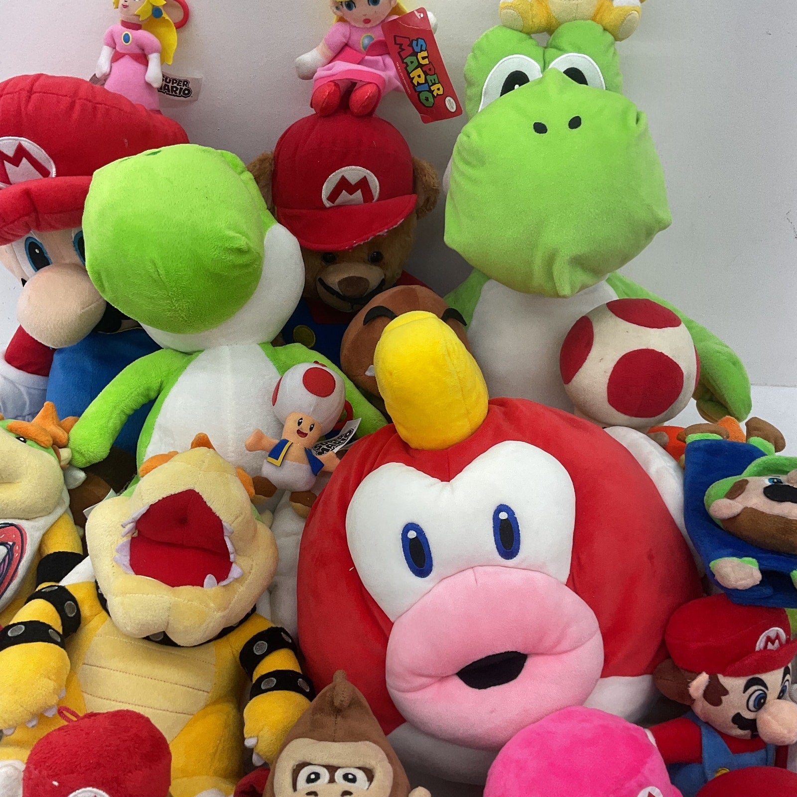 13 lbs Mixed Preowned LOT Nintendo Super Mario Cheep - Cheep Yoshi Plush Dolls - Warehouse Toys