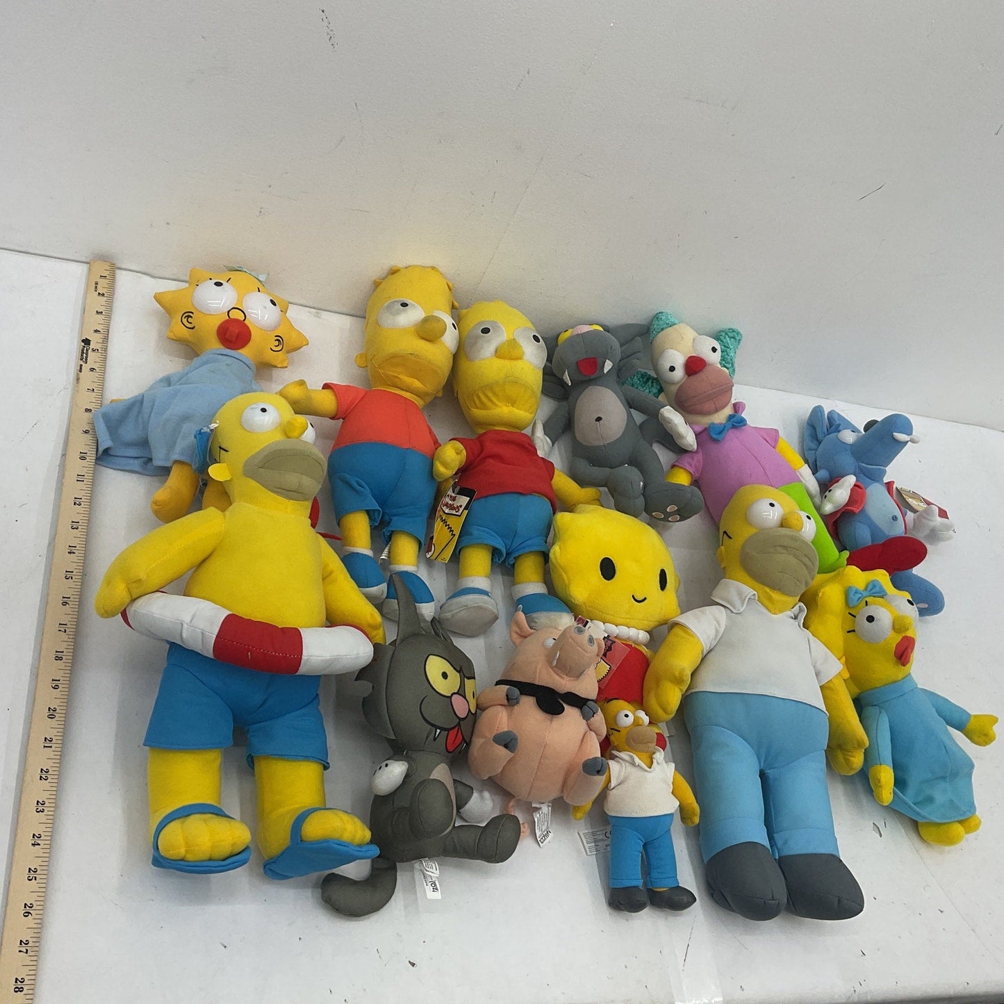 13 PCS Of Vintage Preowned Plush Toys The Simpsons Maggie Bart Homer Krusty - Warehouse Toys