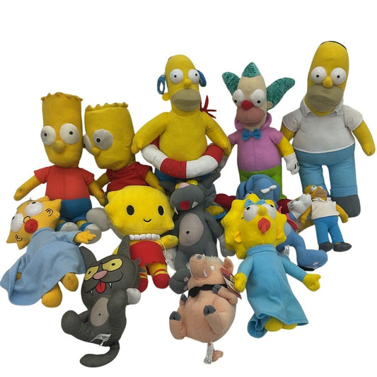 13 PCS Of Vintage Preowned Plush Toys The Simpsons Maggie Bart Homer Krusty - Warehouse Toys