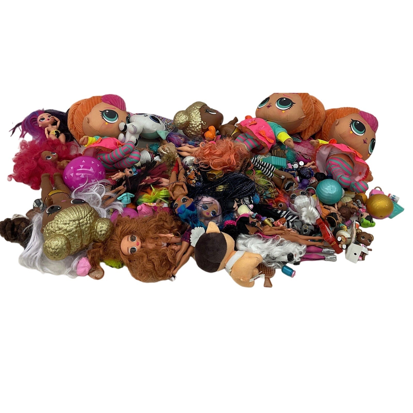 14 lbs LARGE Mixed Loose LOT MGA LOL OMG Surprise! Sista Play Fashion Dolls - Warehouse Toys