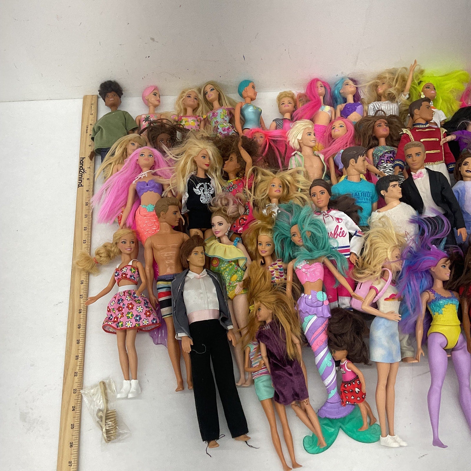 14 lbs LOT Mixed Loose Preowned Mattel Barbie & Others Fashion Play Dolls - Warehouse Toys