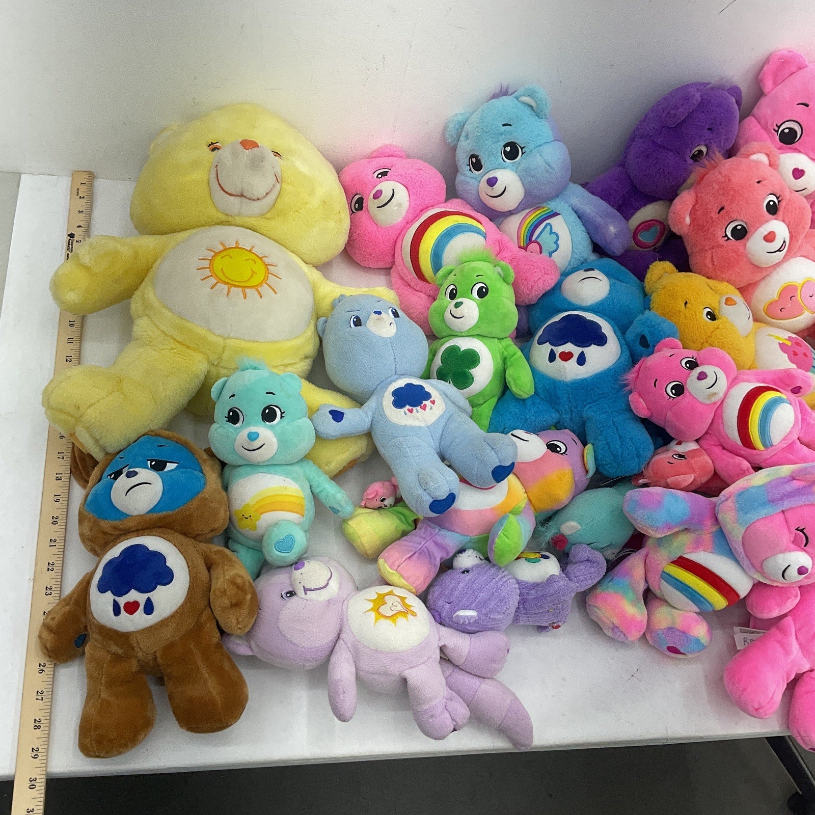 14 lbs Preowned Mixed LOT Care Bears Character Plush Dolls Stuffed Animals - Warehouse Toys