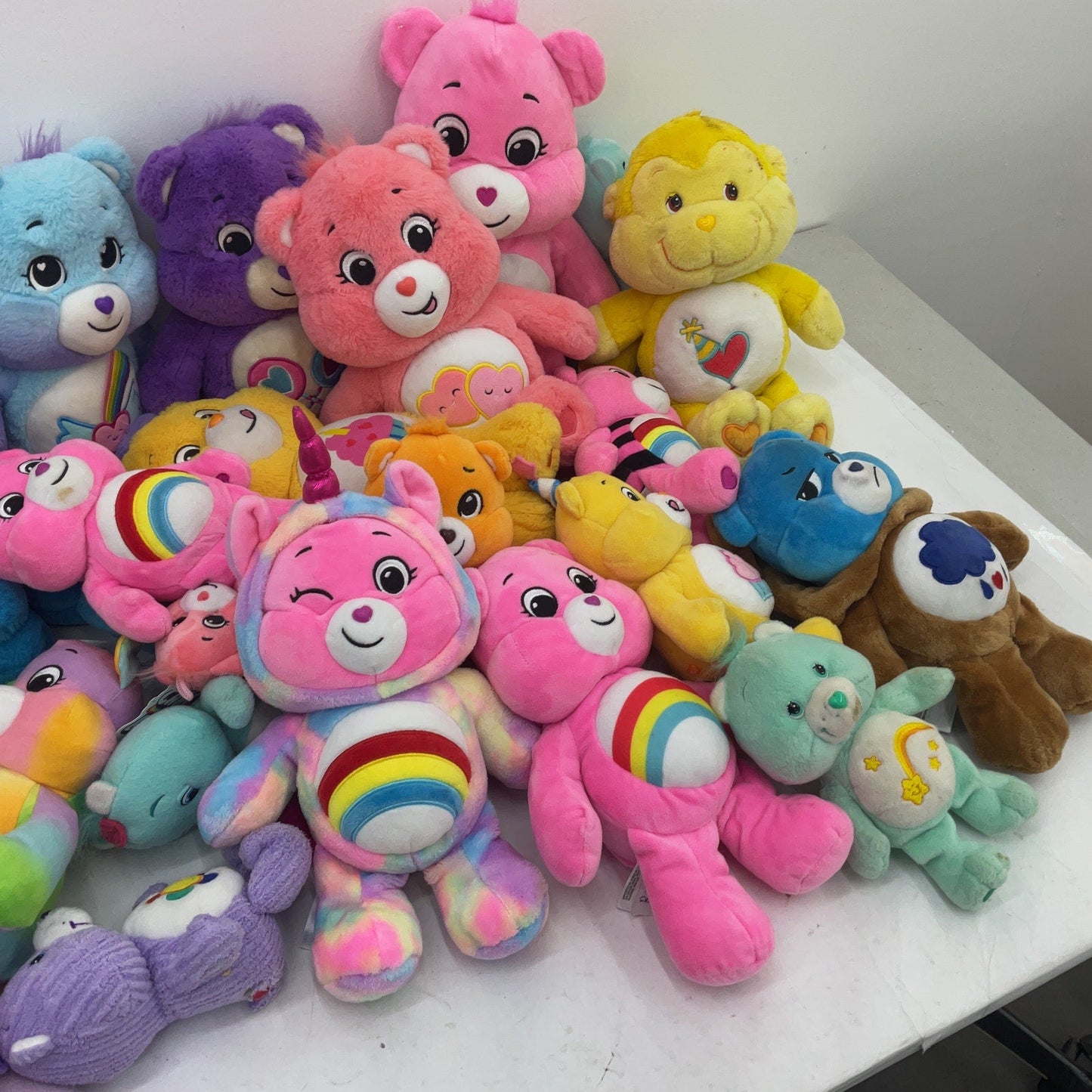 14 lbs Preowned Mixed LOT Care Bears Character Plush Dolls Stuffed Animals - Warehouse Toys