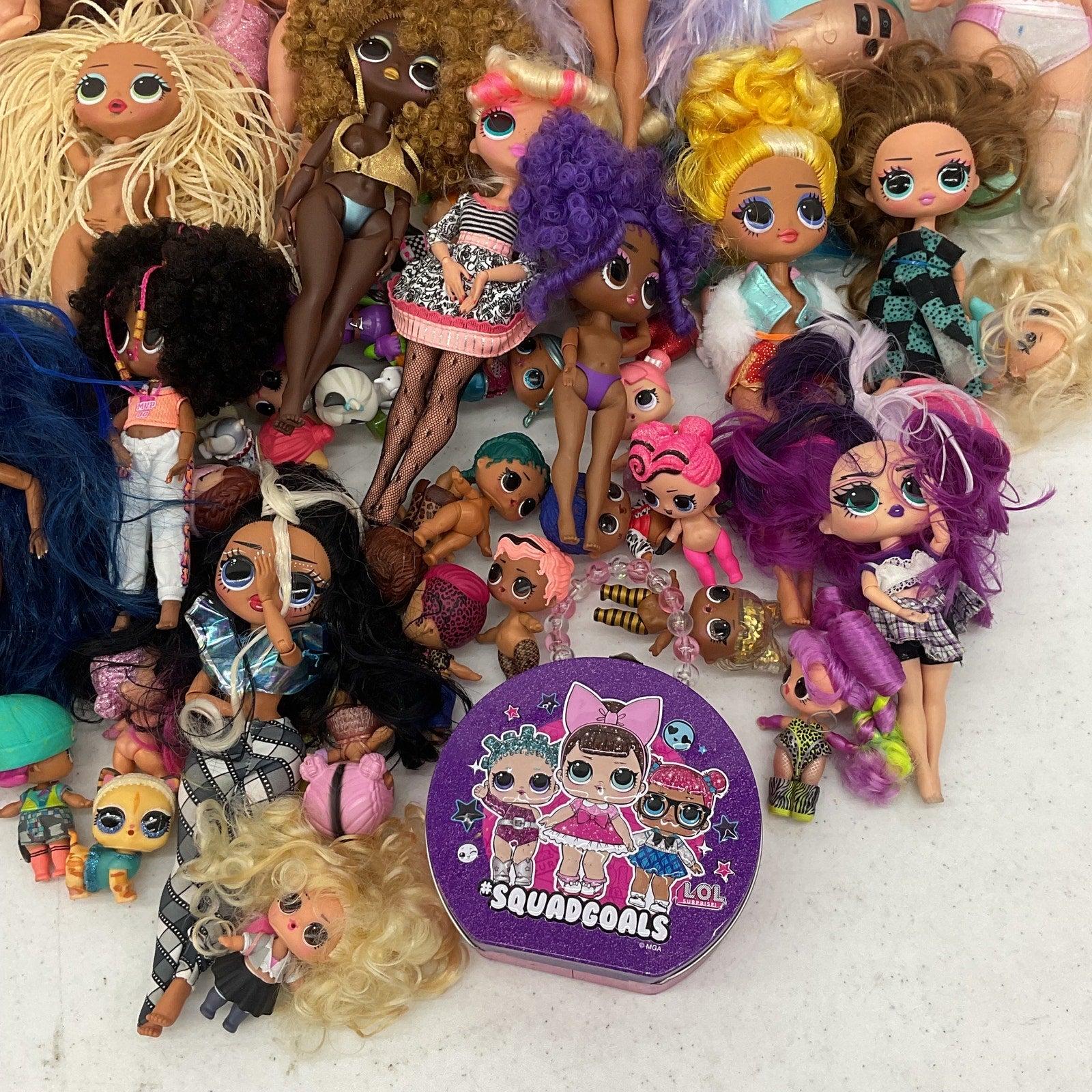 15 lbs LOT MGA LOL OMG Surprise! Fashion Play Dolls Preowned Mixed Toys - Warehouse Toys