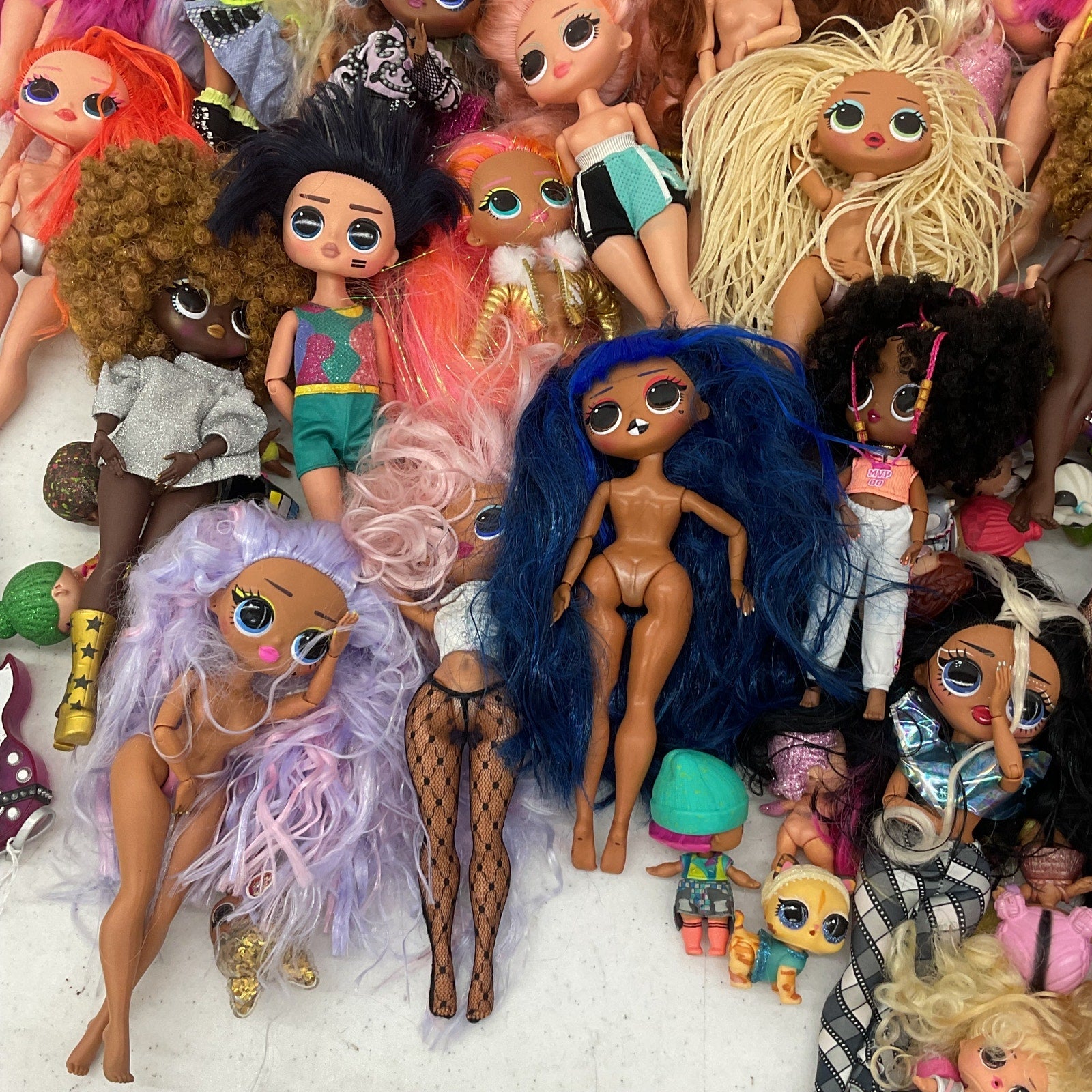 15 lbs LOT MGA LOL OMG Surprise! Fashion Play Dolls Preowned Mixed Toys - Warehouse Toys