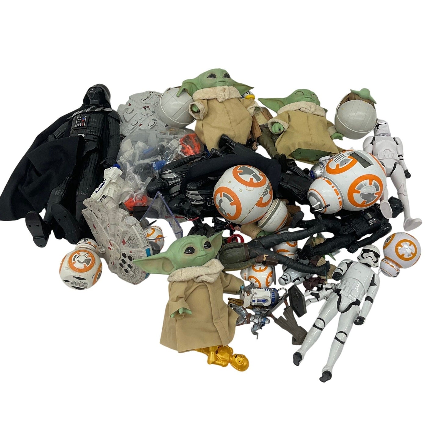 15 lbs Preowned Star Wars Action Figure Collection Toys Figures LOT Droids BB8 - Warehouse Toys