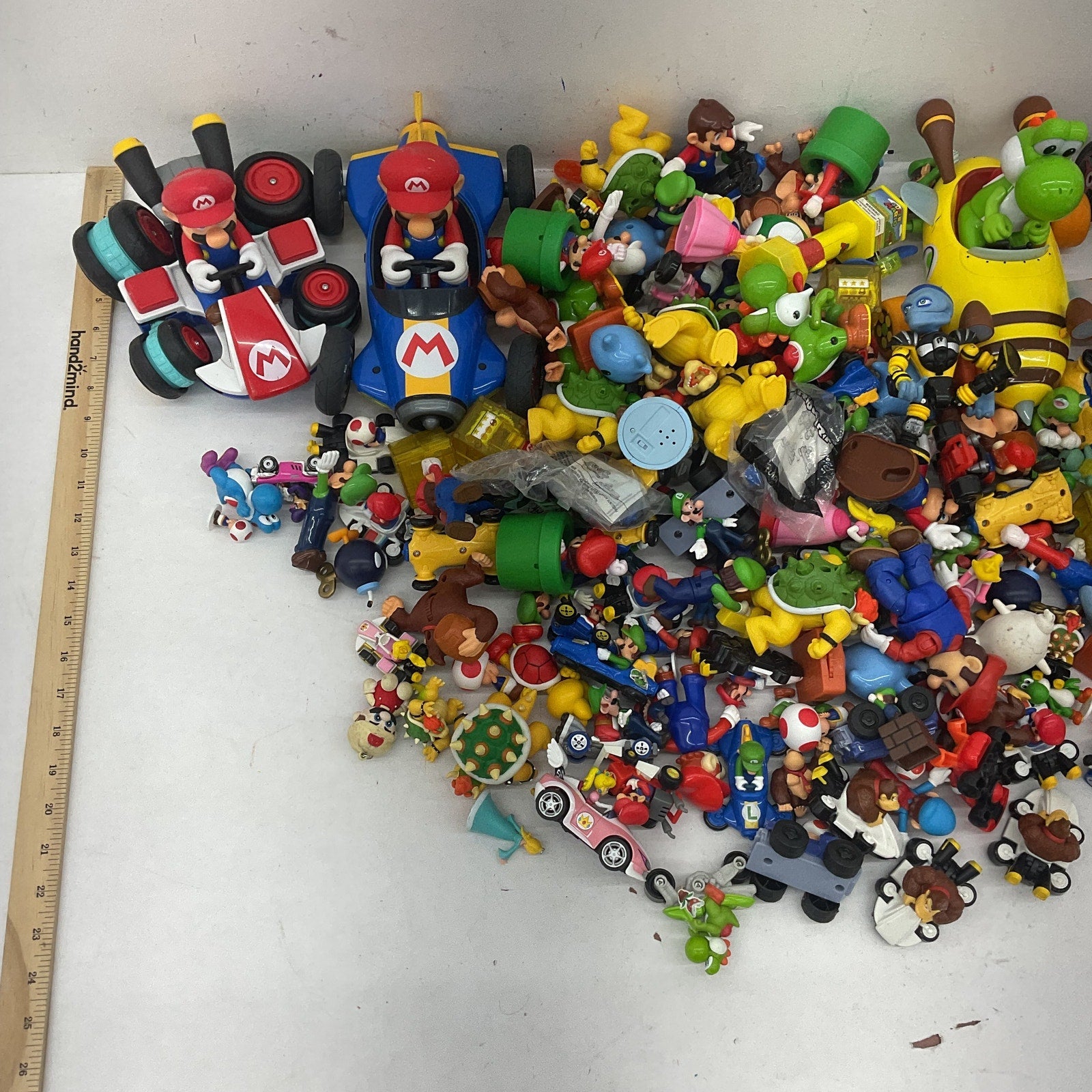 15 lbs Preowned Super Mario Action Figures Vehicles Toys Kart Accessories LOT - Warehouse Toys