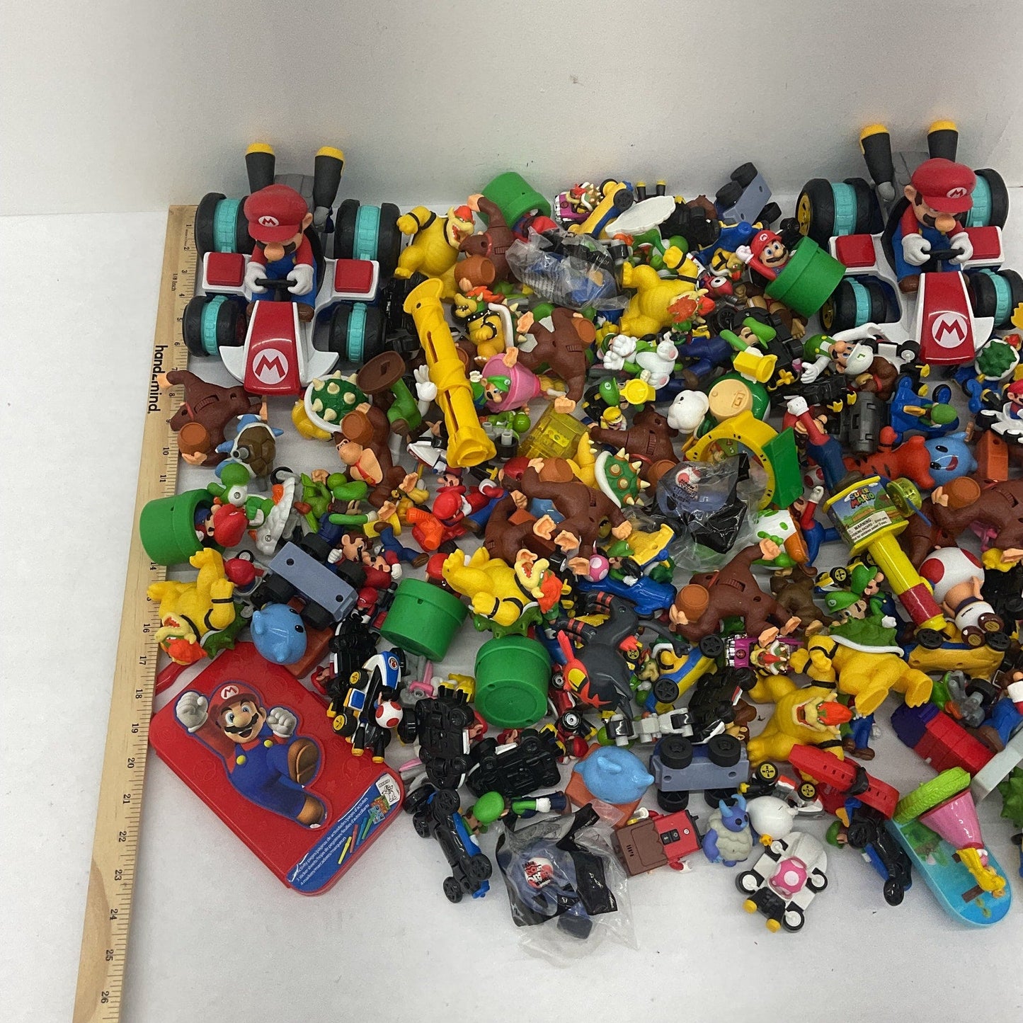 16 lbs Preowned Super Mario Kart Action Figures Vehicles Toys Accessories LOT - Warehouse Toys