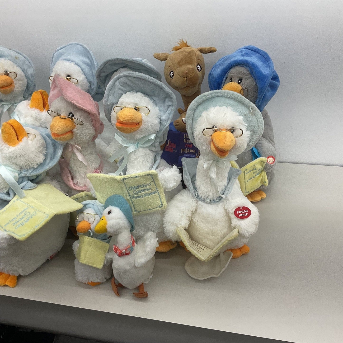 17 lbs Cuddle Barn Mother Goose Plush Dolls Stuffed Animals Mixed LOT - Warehouse Toys