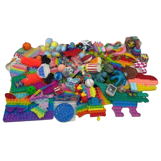 17 lbs Mixed LOT Fidget Sensory Autism Colorful Rainbow Pop Its Spinners Toys - Warehouse Toys