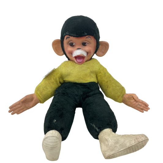 Vintage Mr. Bim Monkey Rubber Face Plush Doll Zip Zippy Chimp Howdy Doody Toy