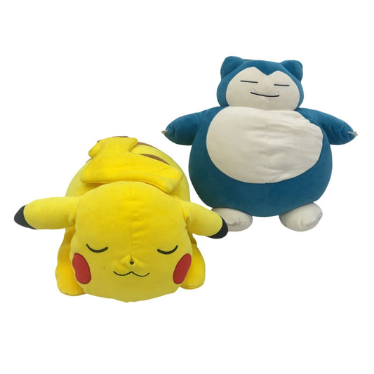 2 Pokémon Pikachu And Snorlax Plush Large PreOwned Multicolor Toys - Warehouse Toys