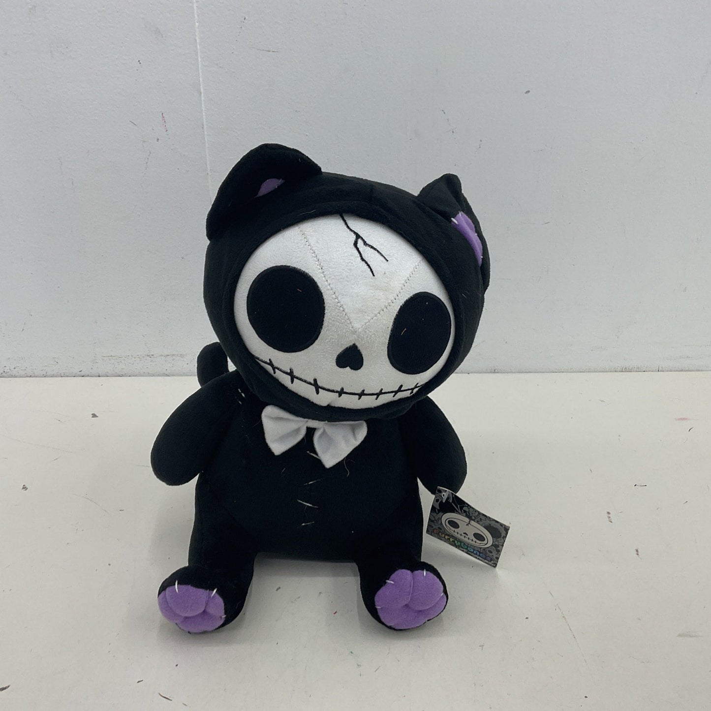 2 Preowned FurryBones Creepy Cute Skeleton Plush Halloween Voodoo Kitten Bunny - Warehouse Toys