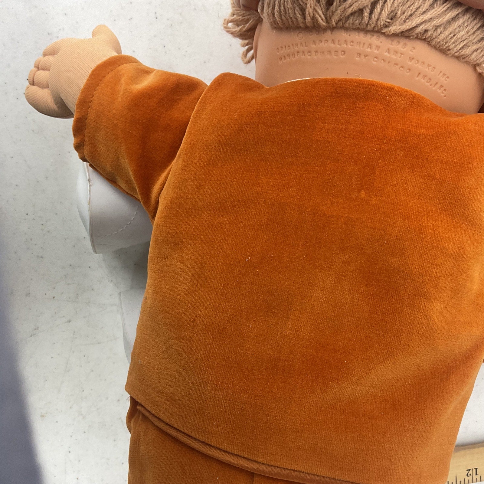 2 Vintage Cabbage Patch Kids Boy And Girl Orange Clothes & Beige Hair Preowned - Warehouse Toys