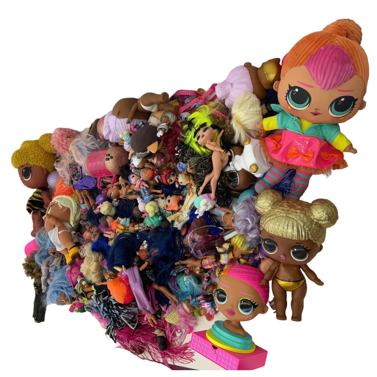 29 lbs Large LOT MGA Mixed LOL OMG Surprise Big Lil Sistas Play Dolls Loose - Warehouse Toys