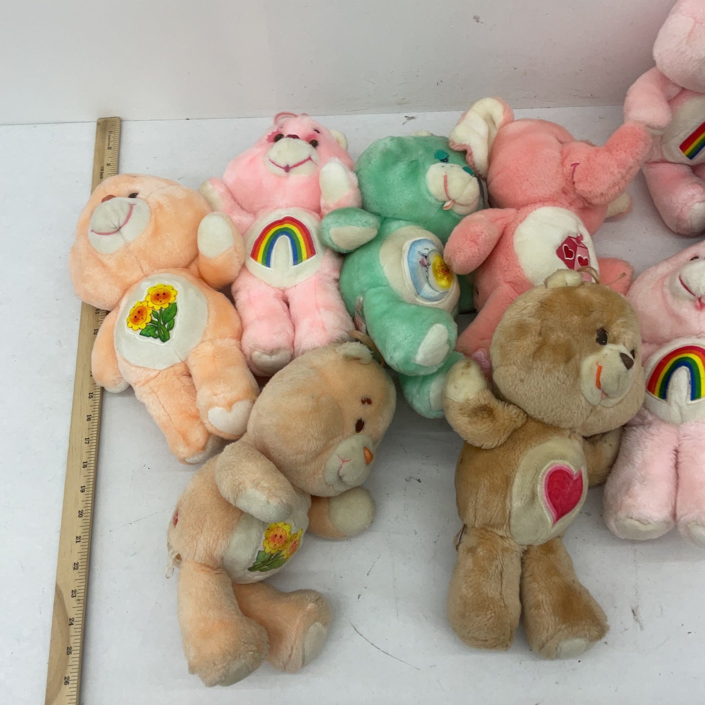 Preowned Vintage LOT 12 lbs Care Bears Character Plush Dolls Stuffed Toys Kenner