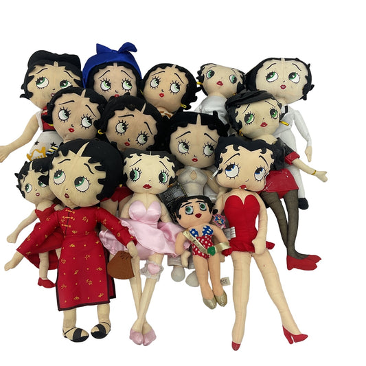 Preowned Mixed LOT 5 lbs Betty Boop Character Plush Dolls Stuffed Animals