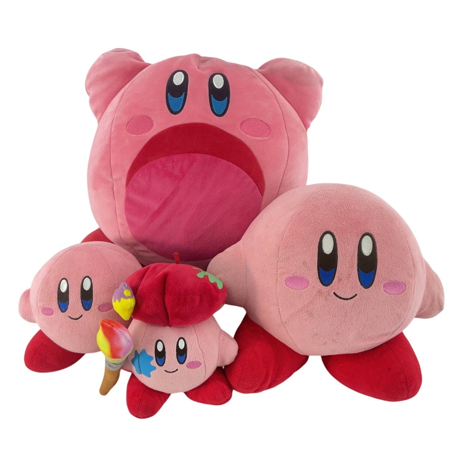 3+ LBs Lot Pre - Owned Pink Kirby Video Game Character Stuffed Plush Toys - Warehouse Toys