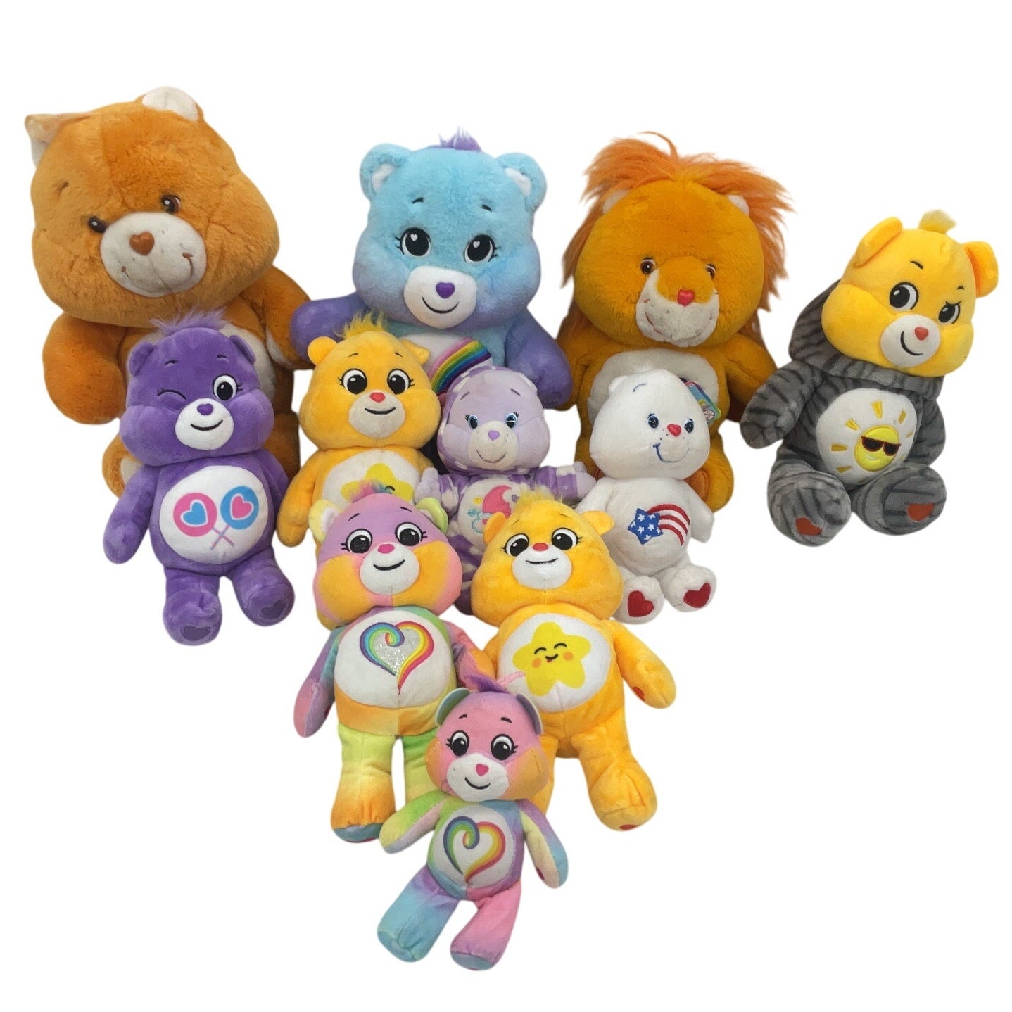 4+ LB Mixed Lot New & Vintage Care Bears Stuffed Animals Plush Toys Preowned - Warehouse Toys
