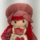 Vintage Etone 1981 Red Haired Rag Dolly Plush Doll in Cherry Gingham Dress CUTE!