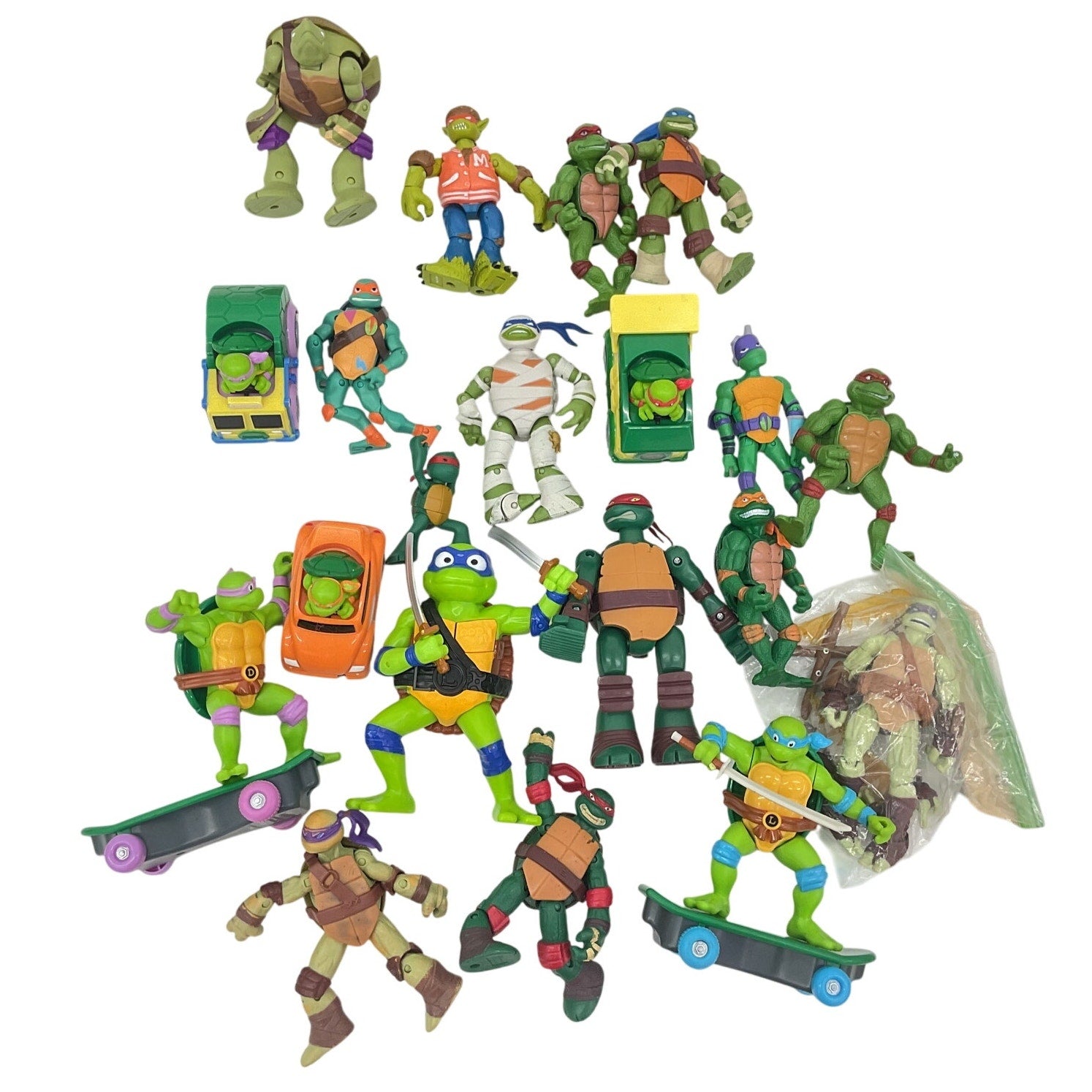 4lb Mixed Lot Teenage Mutant Ninja Turtles Action Figures Play Toys Pre - Owned - Warehouse Toys
