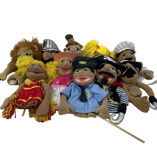 5 lbs Melissa & Doug & Others LOT Hand & Rod Plush Puppets Humanoid Preowned - Warehouse Toys