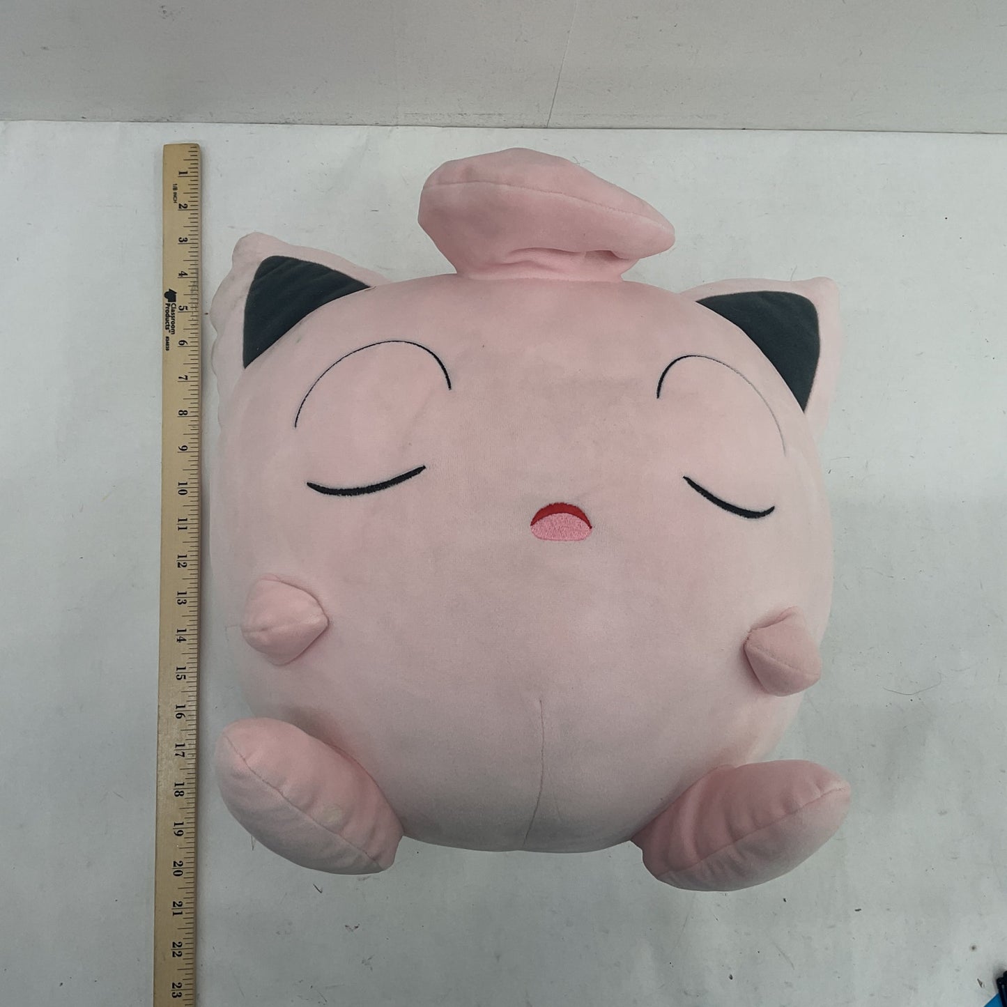 Preowned Large Jumbo Sized Pink Cuddly Sleeping Jiggly Puff Pokemon Plush Toy