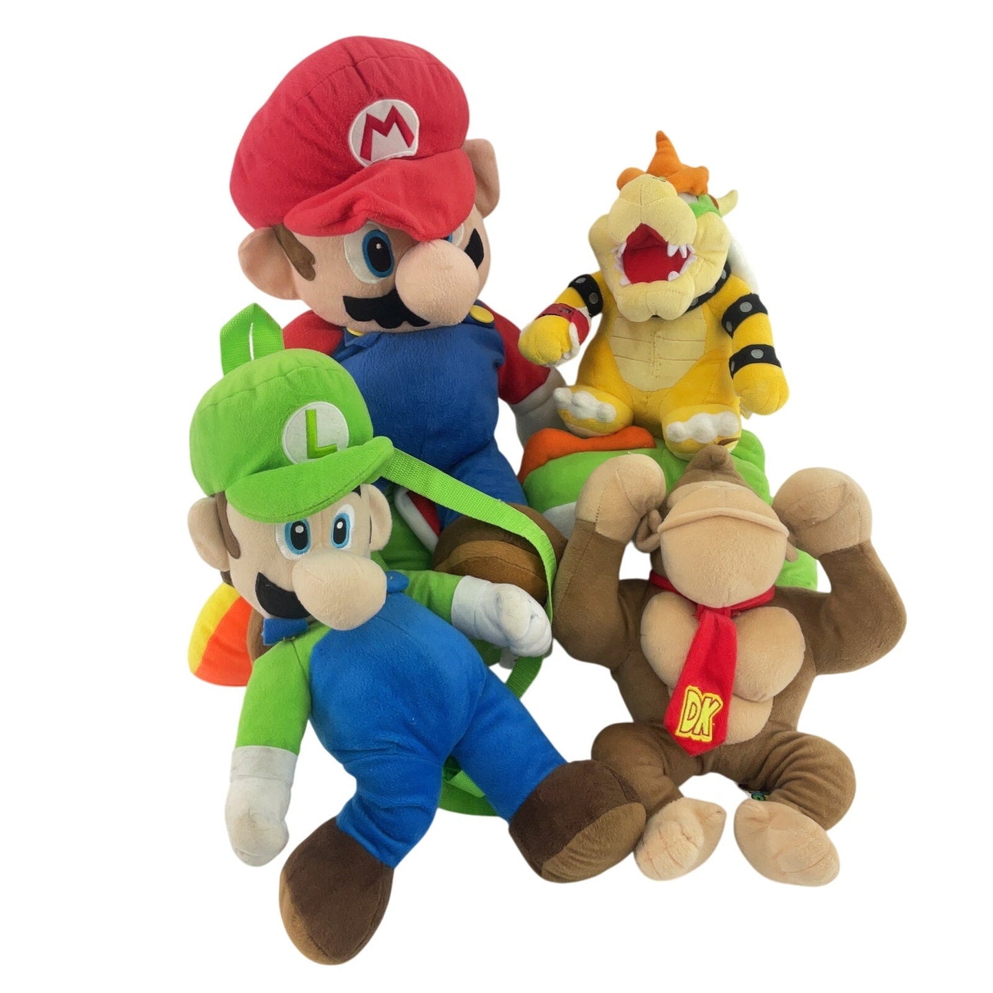 5lbs Lot Pre - Owned Nintendo Super Mario Donkey Kong Plush Toys Backpack Yoshi - Warehouse Toys