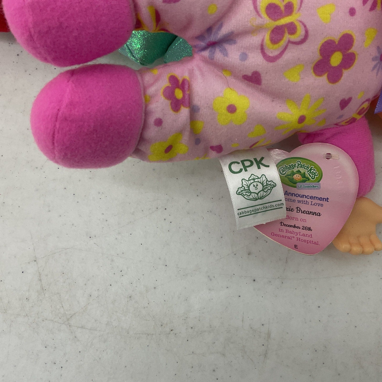 6 Cabbage Patch Kids Christmas Flower Butterfly Pink Pajama Play Dolls Preowned - Warehouse Toys