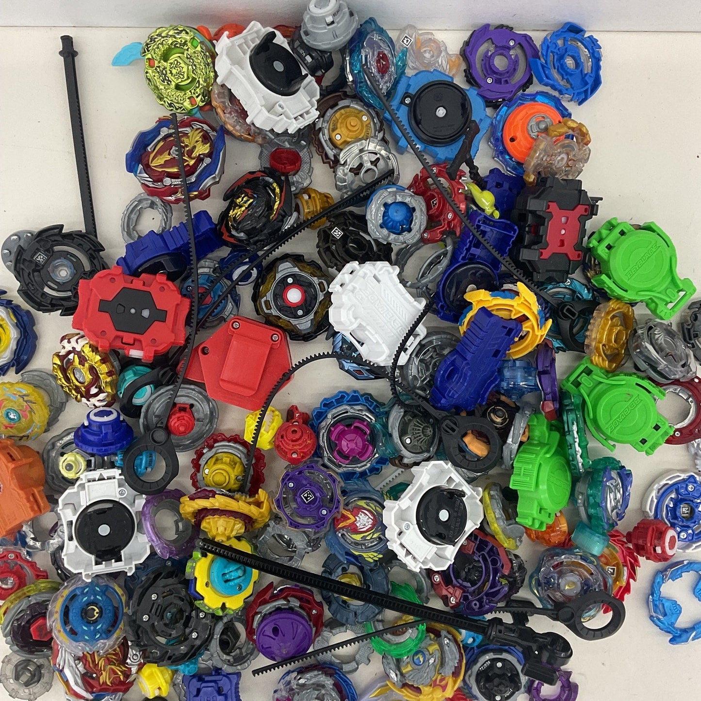 6 lbs LOT Preowned Beyblades Action Figure Collection Toy Figures Parts Accessor - Warehouse Toys