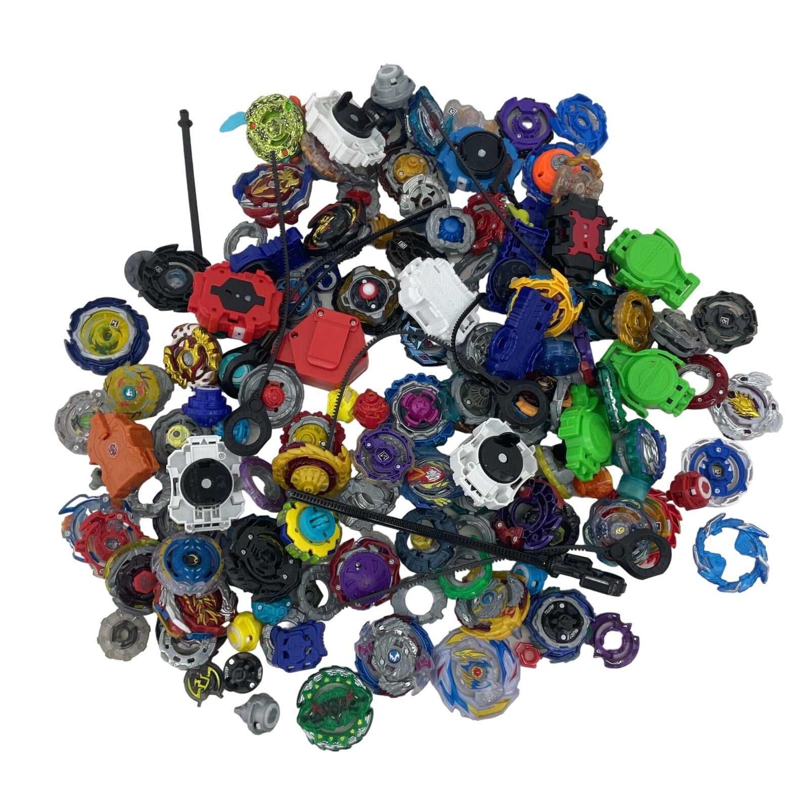 6 lbs LOT Preowned Beyblades Action Figure Collection Toy Figures Parts Accessor - Warehouse Toys