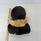 Vintage Preowned Brown A&B Novelty Chimp Monkey Ape Grinning Stuffed Animal