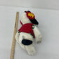 Vintage Peanuts Snoopy Xmas Holiday Macy's White & Red Stuffed Animal Plush Doll