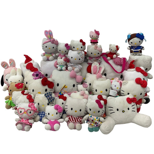 Sanrio Hello Kitty Character Plush Toys Assorted Designs Preowned LOT 11 lbs