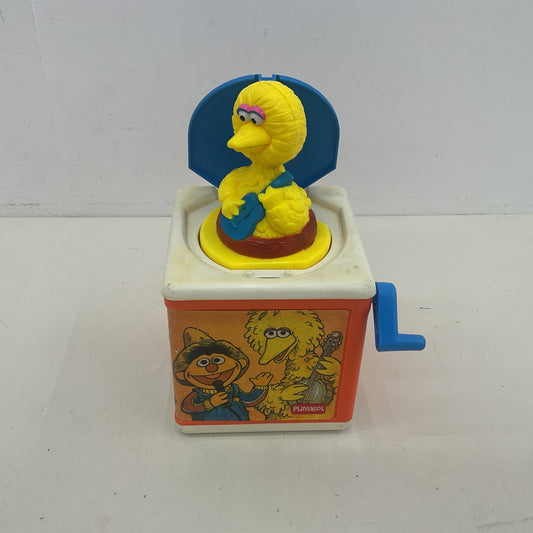 Vintage Playskool Vintage Sesame Street Big Bird Jack-in-the-Box Toy UNTESTED