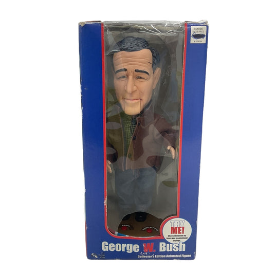 Vintage In Box Gemmy Industries Talking George W Bush President Figure AS IS