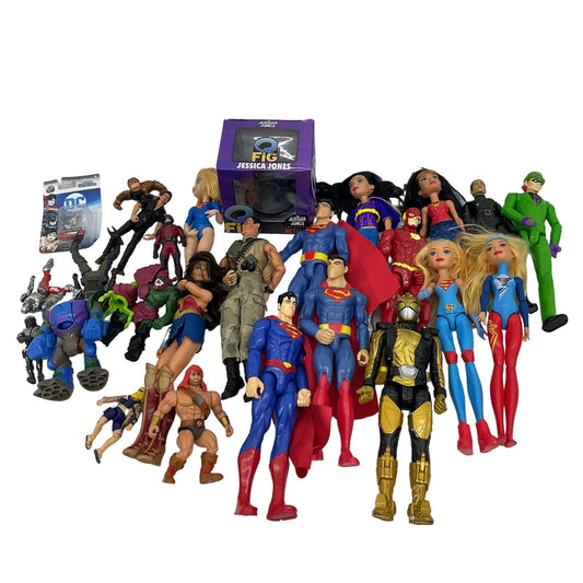 8 lbs Random Mixed Loose Action Figures Toys LOT Preowned DC Marvel & Others - Warehouse Toys