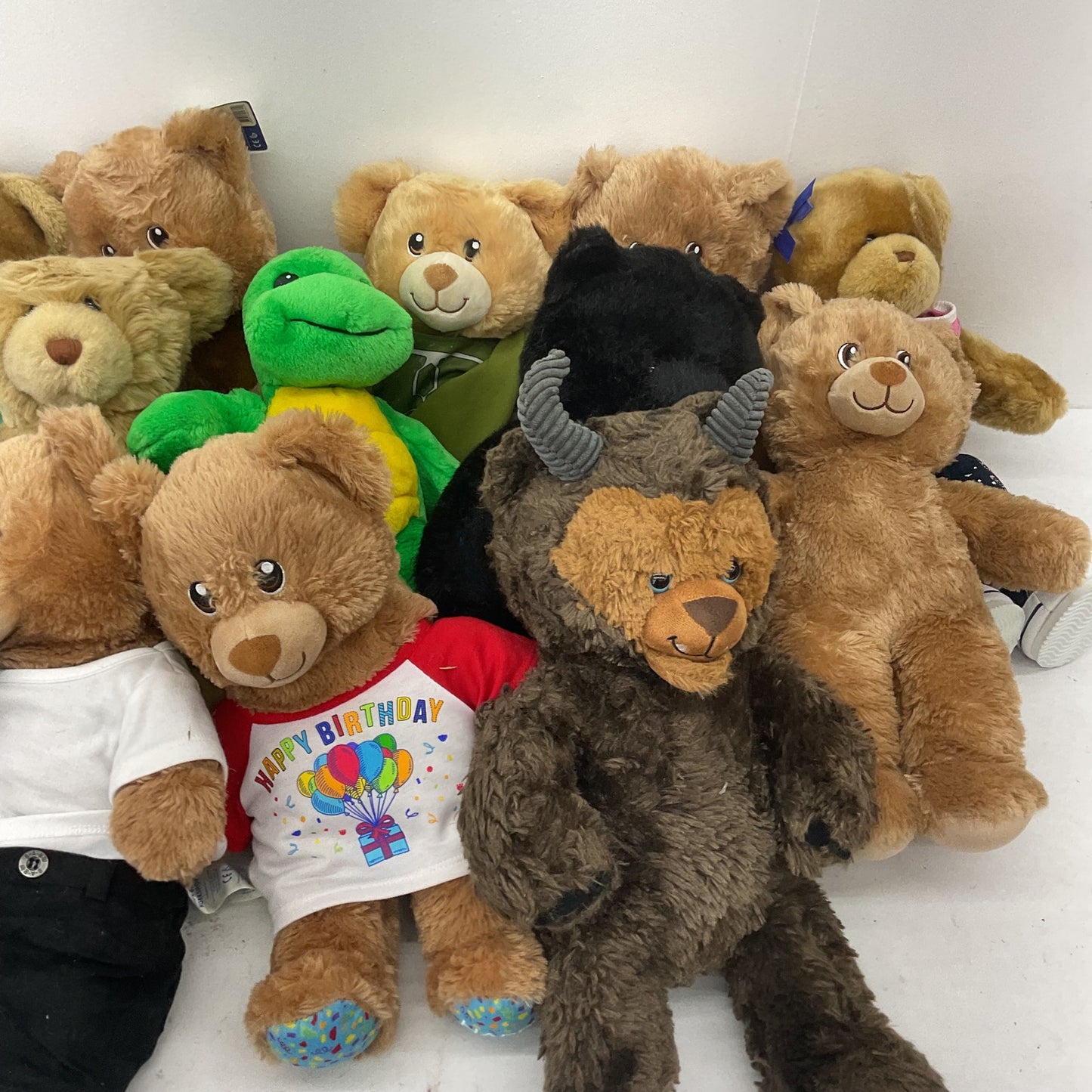 Preowned Mixed LOT 14 lbs BABW Build a Bear Workshop Stuffed Animals Plush Dolls