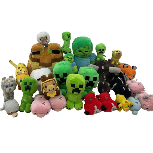 9+ lbs Minecraft Character Toy Plush Dolls Stuffed Animals LOT Preowned Creeper - Warehouse Toys