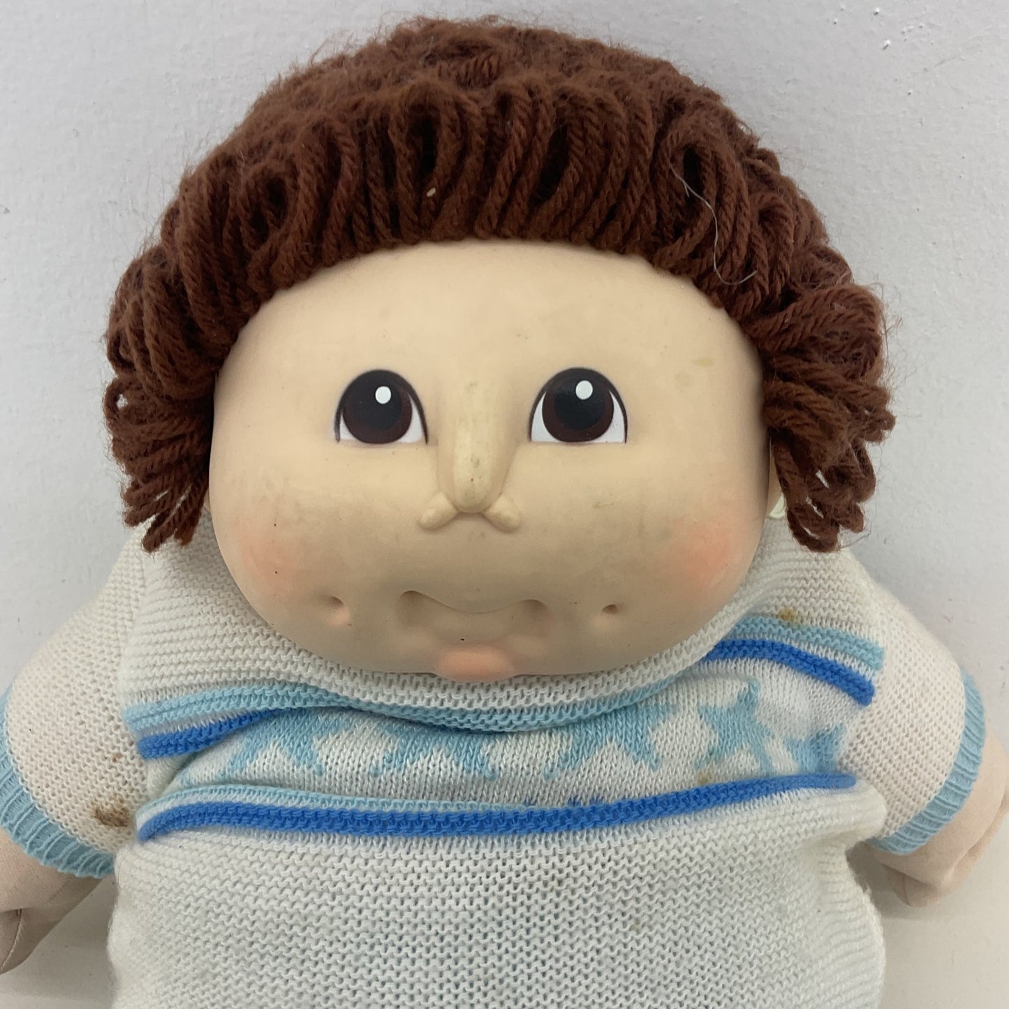 Preowned Vintage 1980s The Original Doll Baby Little Boy Yarn Hair Plush Doll