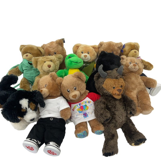 Preowned Mixed LOT 14 lbs BABW Build a Bear Workshop Stuffed Animals Plush Dolls