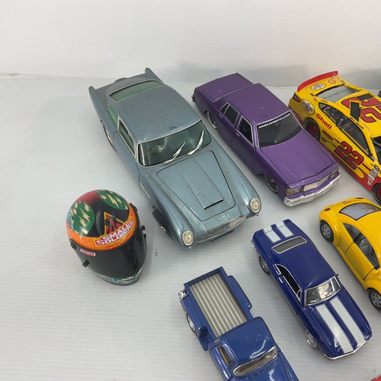 9lb Mixed Lot Vintage & New Model Race Cars Diecast Toy Vehicles Helmet Preowned - Warehouse Toys