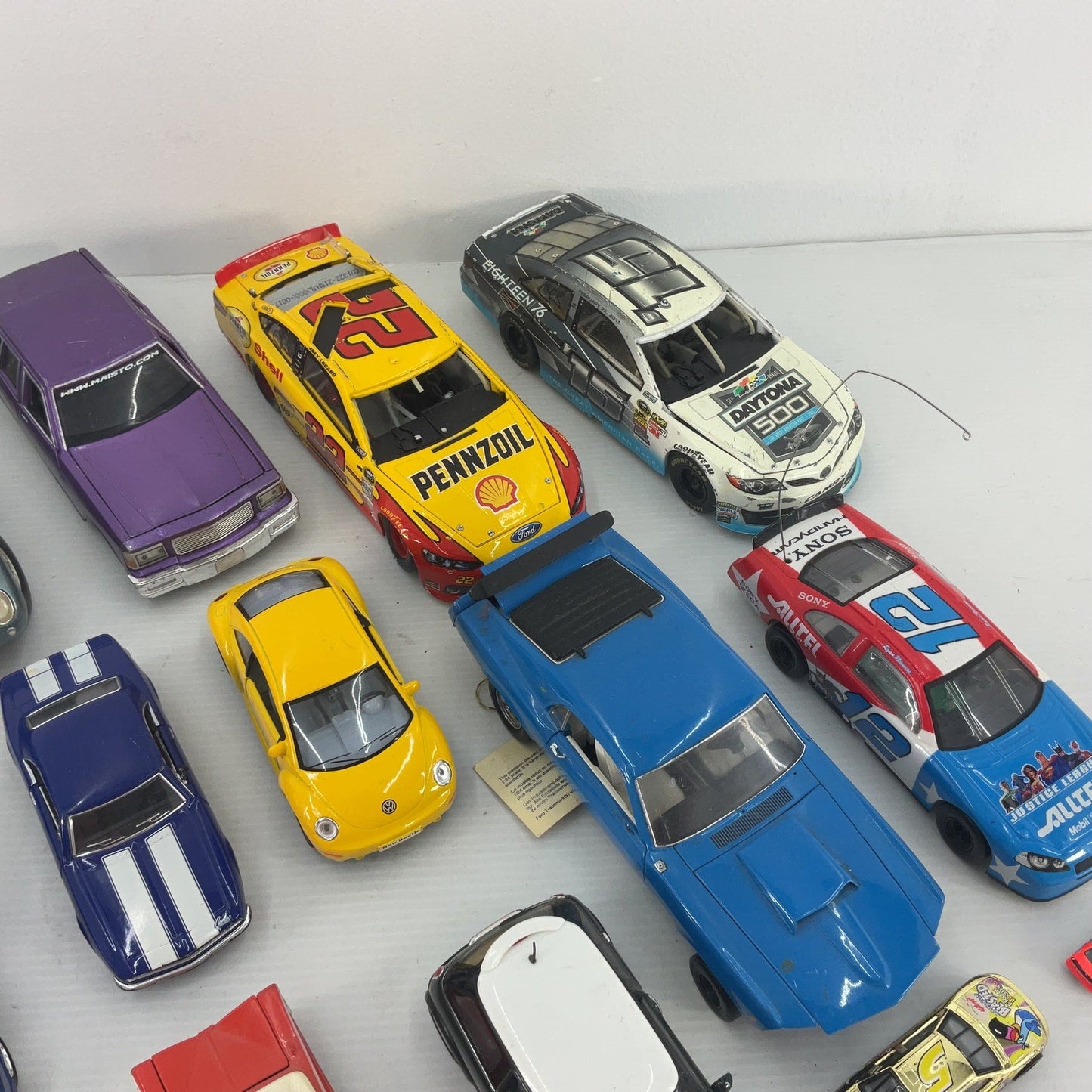 9lb Mixed Lot Vintage & New Model Race Cars Diecast Toy Vehicles Helmet Preowned - Warehouse Toys