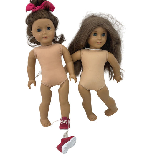 American Girl Doll Multicolor Preowned Play Dolls LOT of 2 Brunette Girls - Warehouse Toys