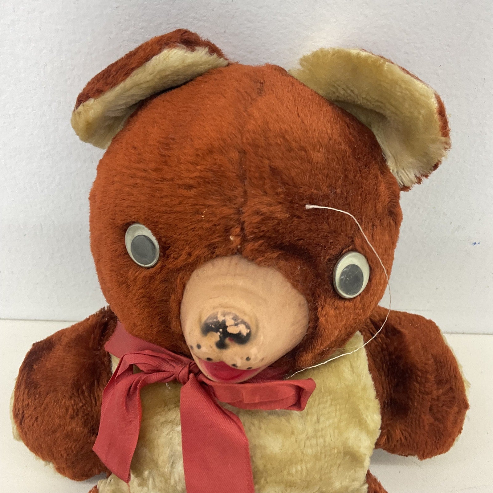 Antique Prize Novelty Prize Wind Up Lullaby Teddy Bear Plush Doll AS IS - Warehouse Toys